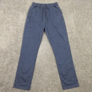 Faherty Pants Mens XS Blue Solid Drawstring Casual Outdoor Walking Hiking Pocket